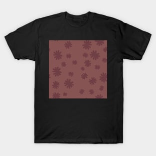 Minimal Plum Floral pattern T-Shirt